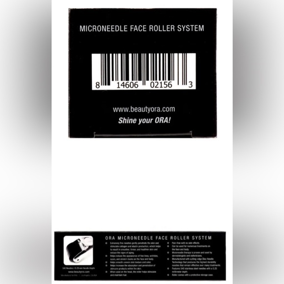 Beauty ORA Microneedle Face Roller
System .25mm NEW in Sealed Box - Picture 4 of 7